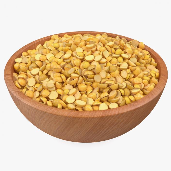 3D model Full Plate of Split Mung Beans