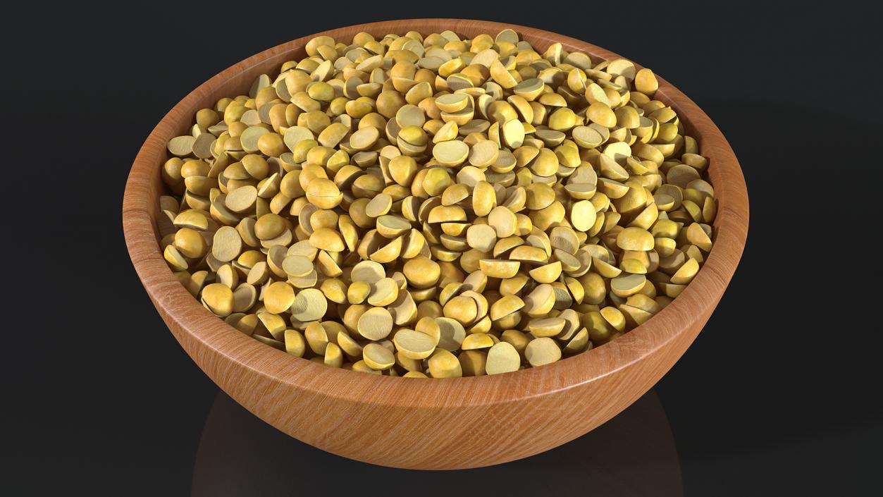 3D model Full Plate of Split Mung Beans