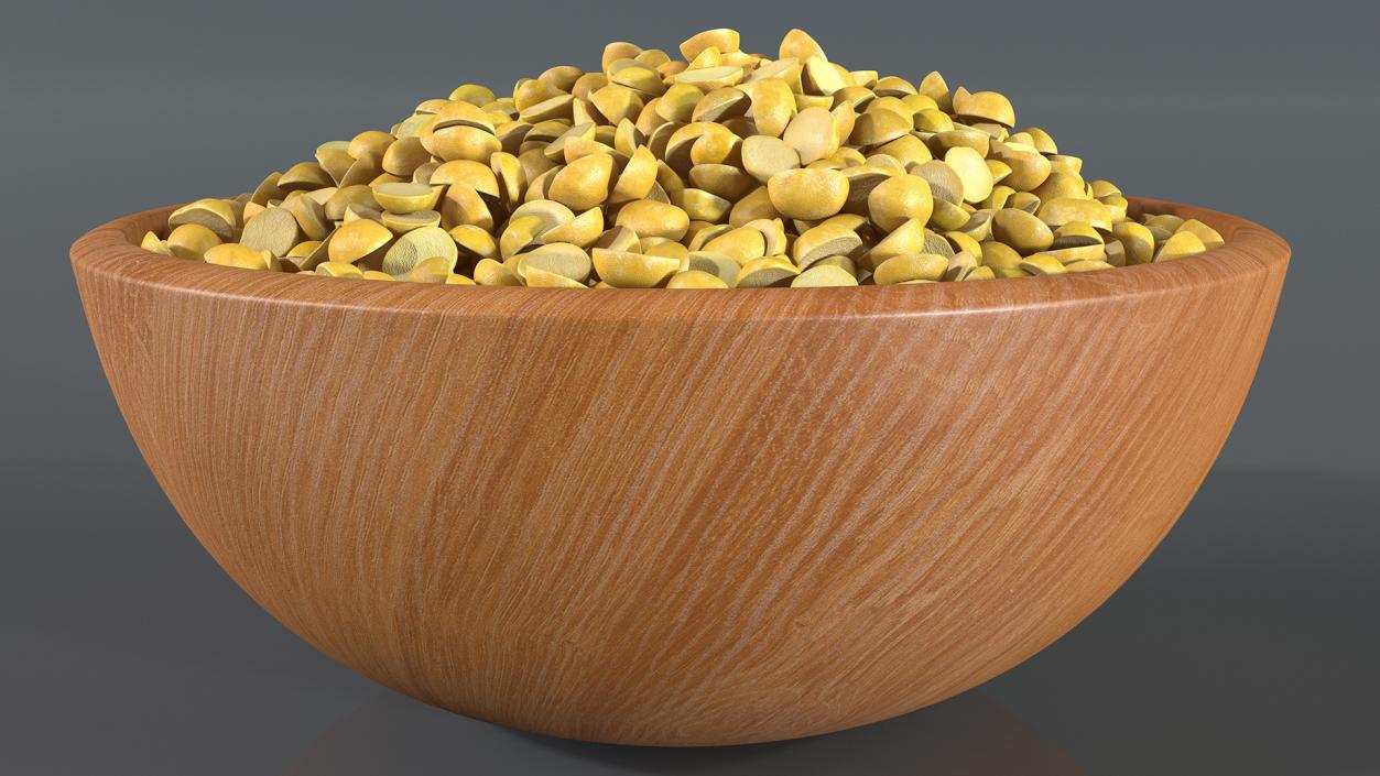 3D model Full Plate of Split Mung Beans