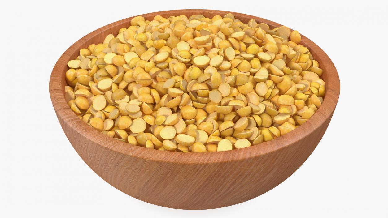 3D model Full Plate of Split Mung Beans