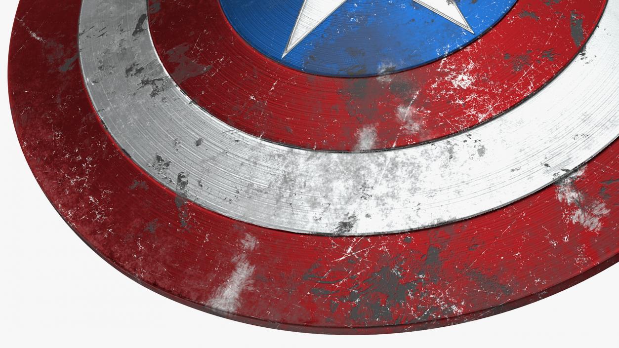 3D model Captain America Damaged Shield