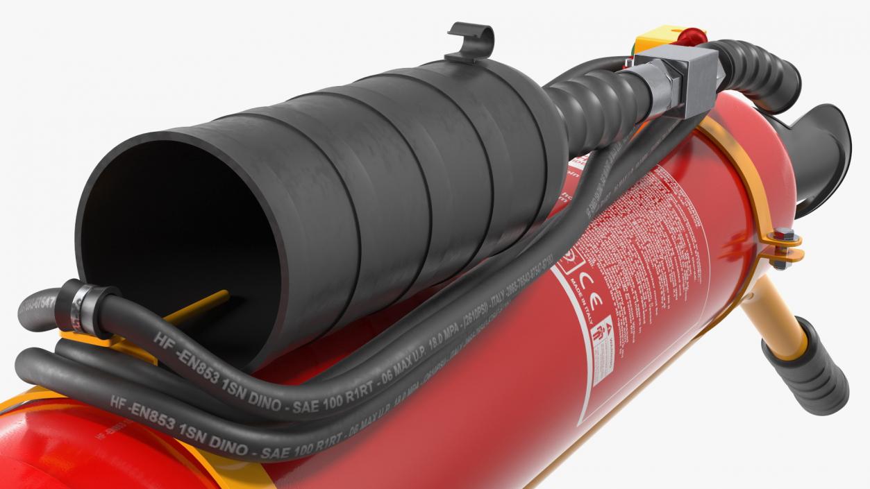 ABS SRL CO2 Trolley Fire Extinguisher 10Kg 3D