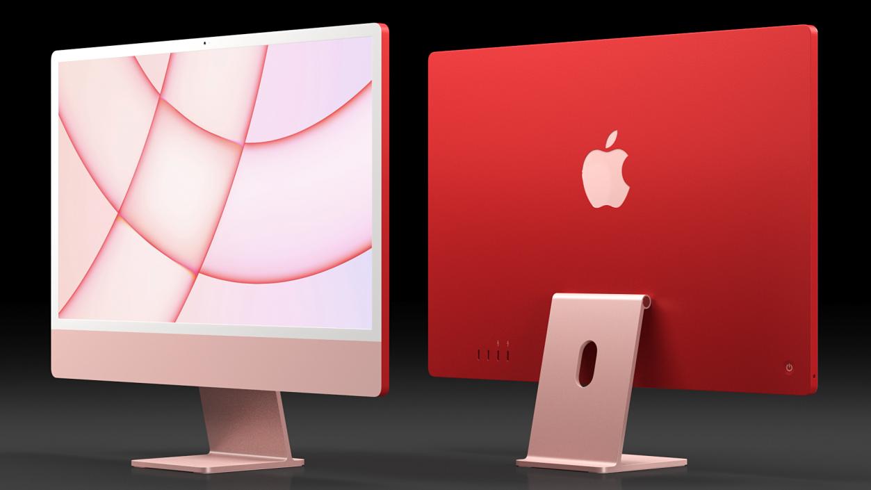 3D model Apple iMac 2021 Pink