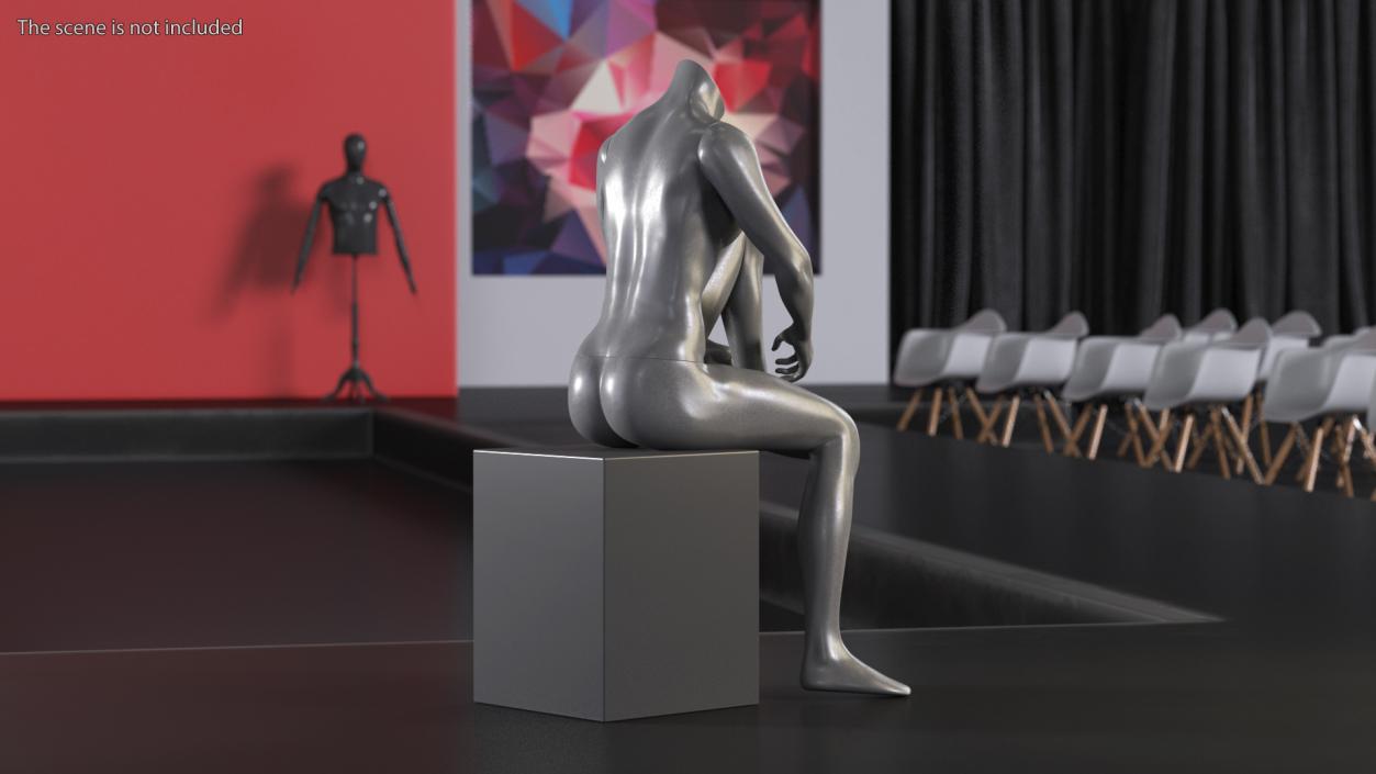 3D Female Sports Mannequins Black Collection