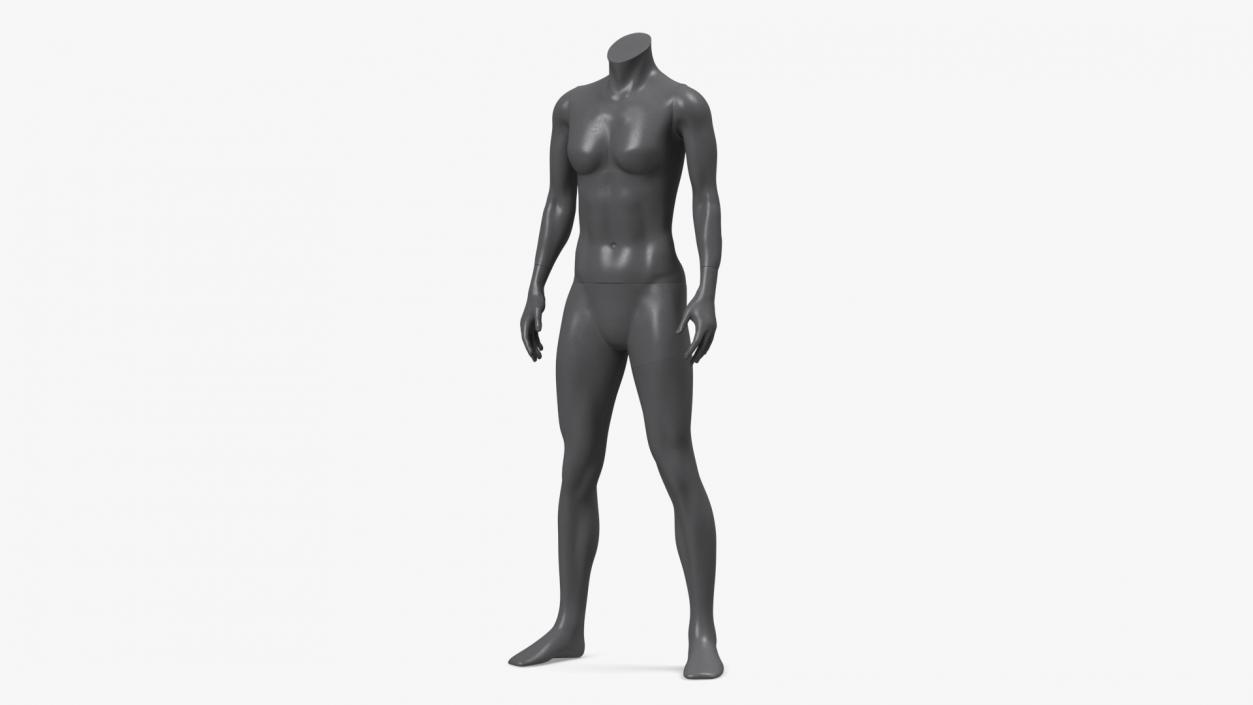 3D Female Sports Mannequins Black Collection