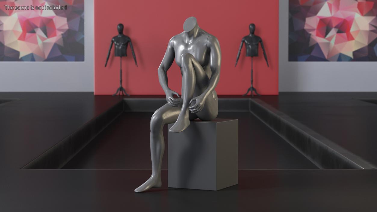 3D Female Sports Mannequins Black Collection