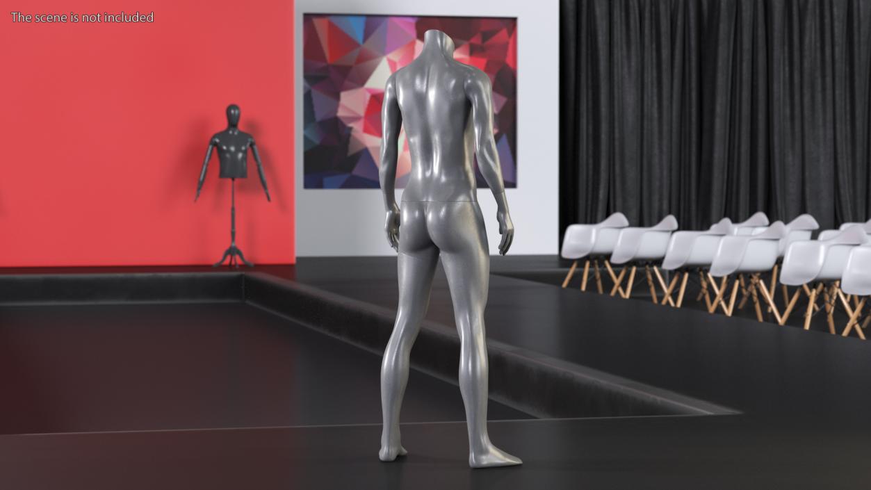 3D Female Sports Mannequins Black Collection