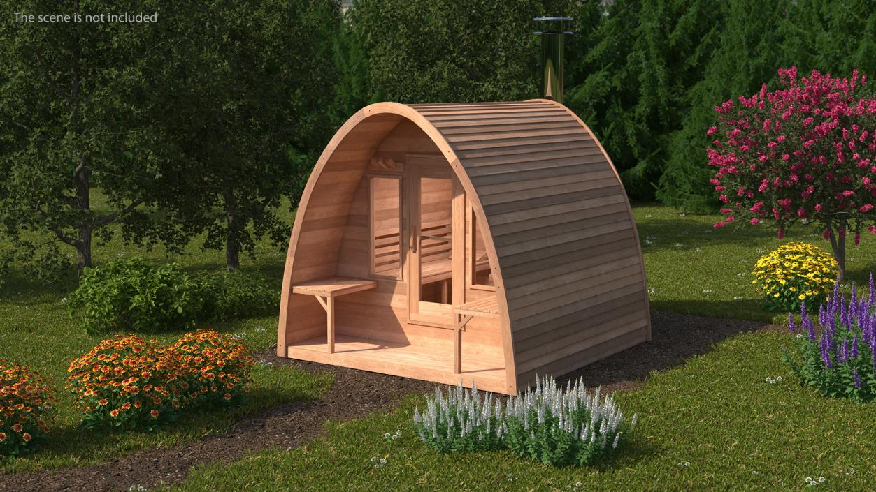 Mini Pod Outdoor Sauna 3D