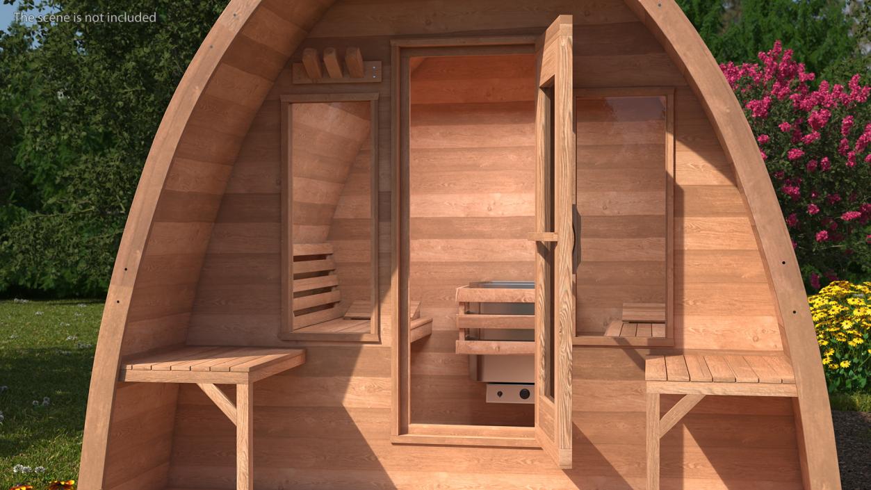 Mini Pod Outdoor Sauna 3D