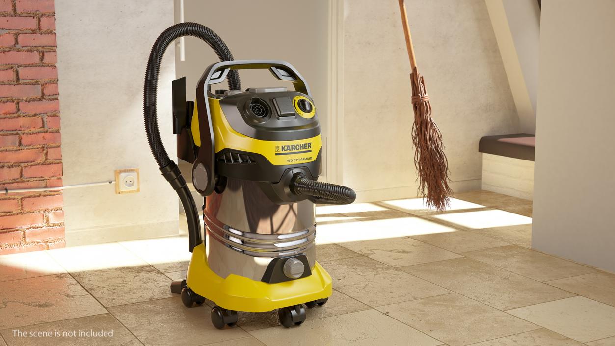 Karcher WD6 Multi-Purpose Vacuum Cleaner Folded 3D