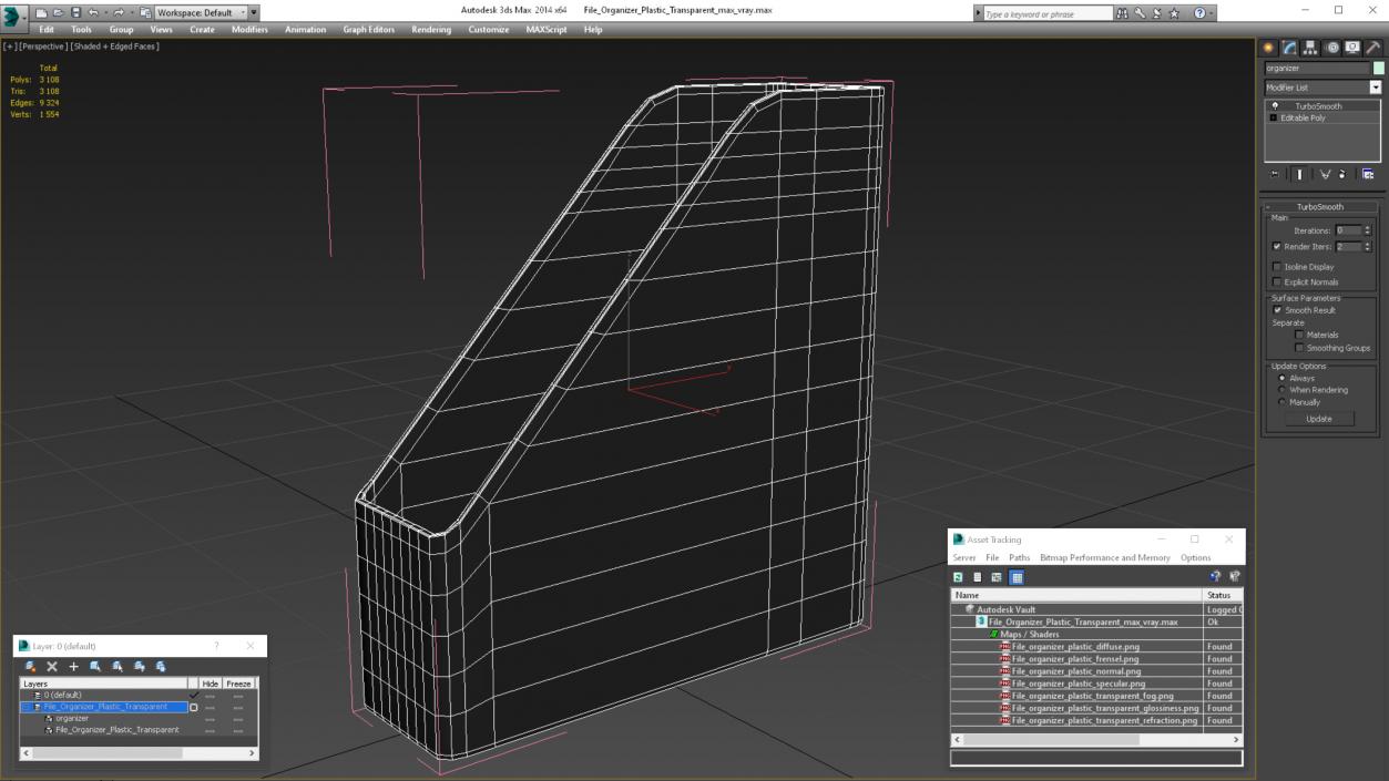 File Organizer Plastic Transparent 3D model