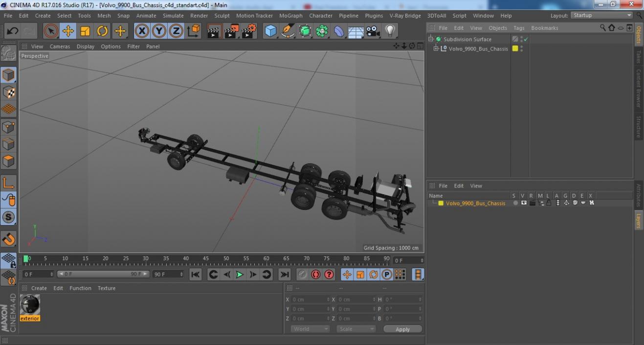 Volvo 9900 Bus Chassis 3D