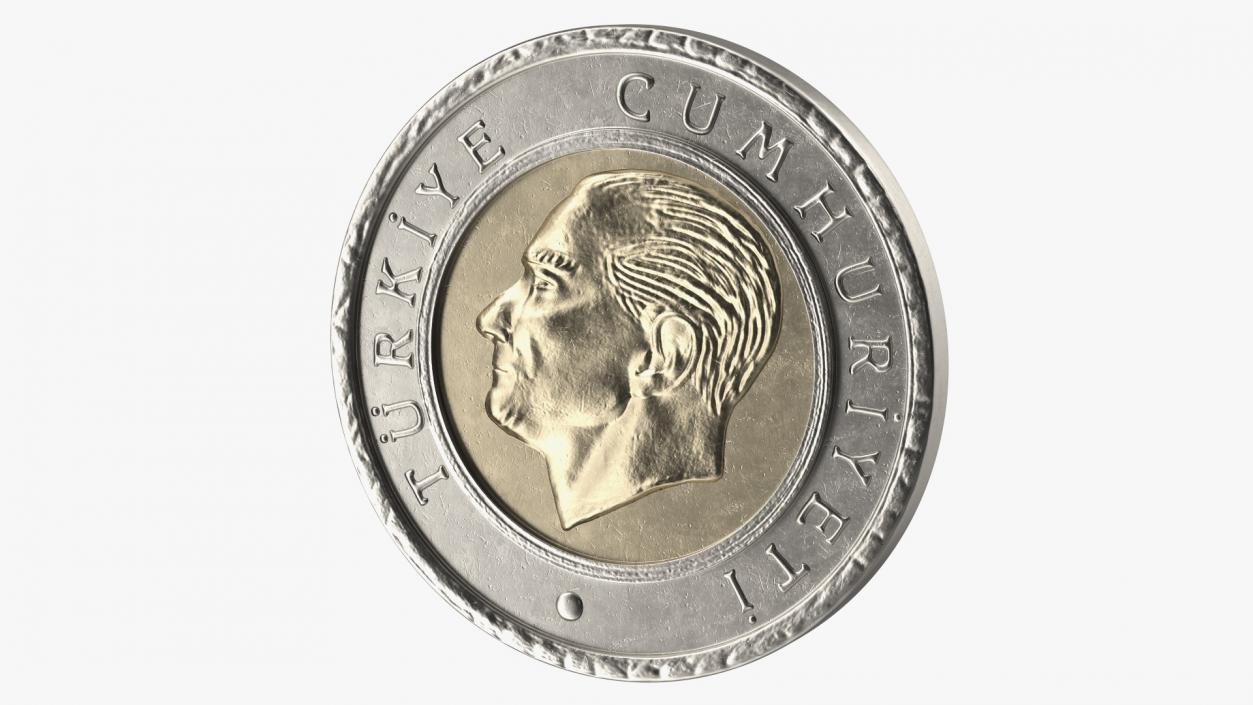 3D model Coin 50 Kurus from Turkey