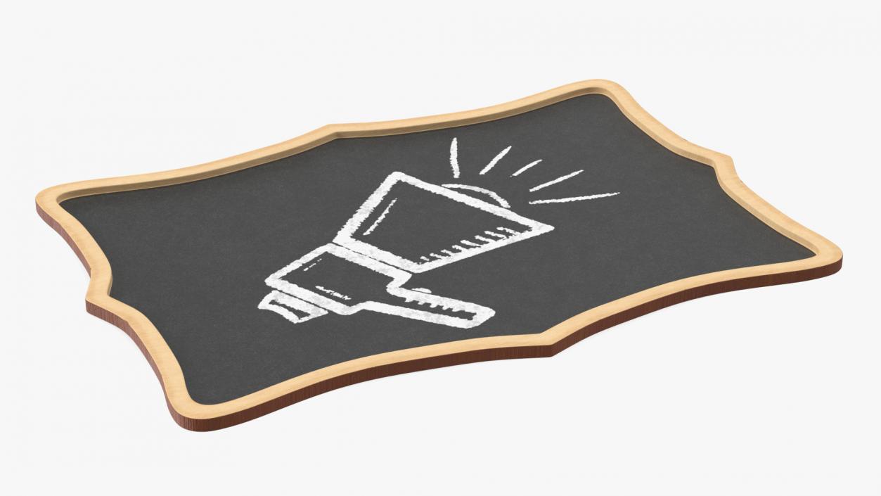 Hand-held Chalkboard Labels 3D