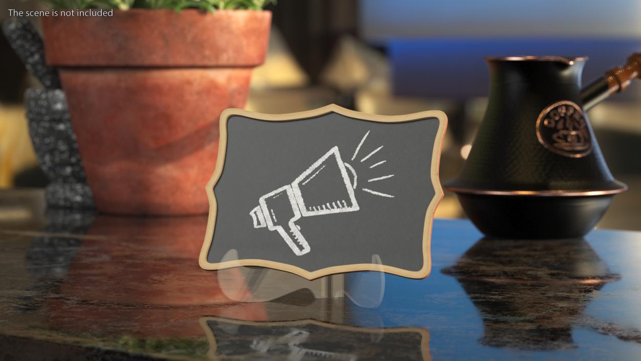 Hand-held Chalkboard Labels 3D