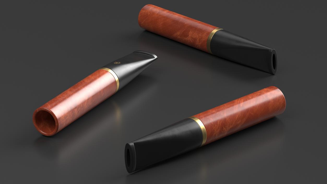 Short Cigarette Holder Dark 3D