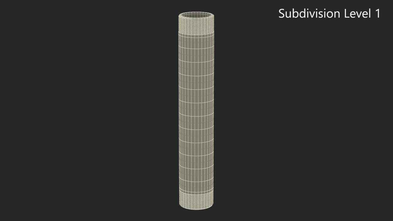 3D model Fitting Nipple SS304