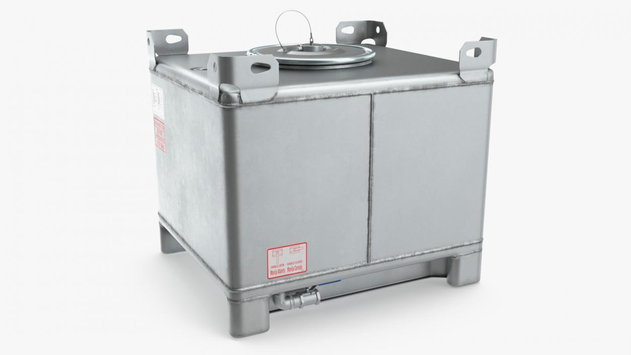 3D 120-550 Gallon Stainless Steel IBC Tote Tank Set model