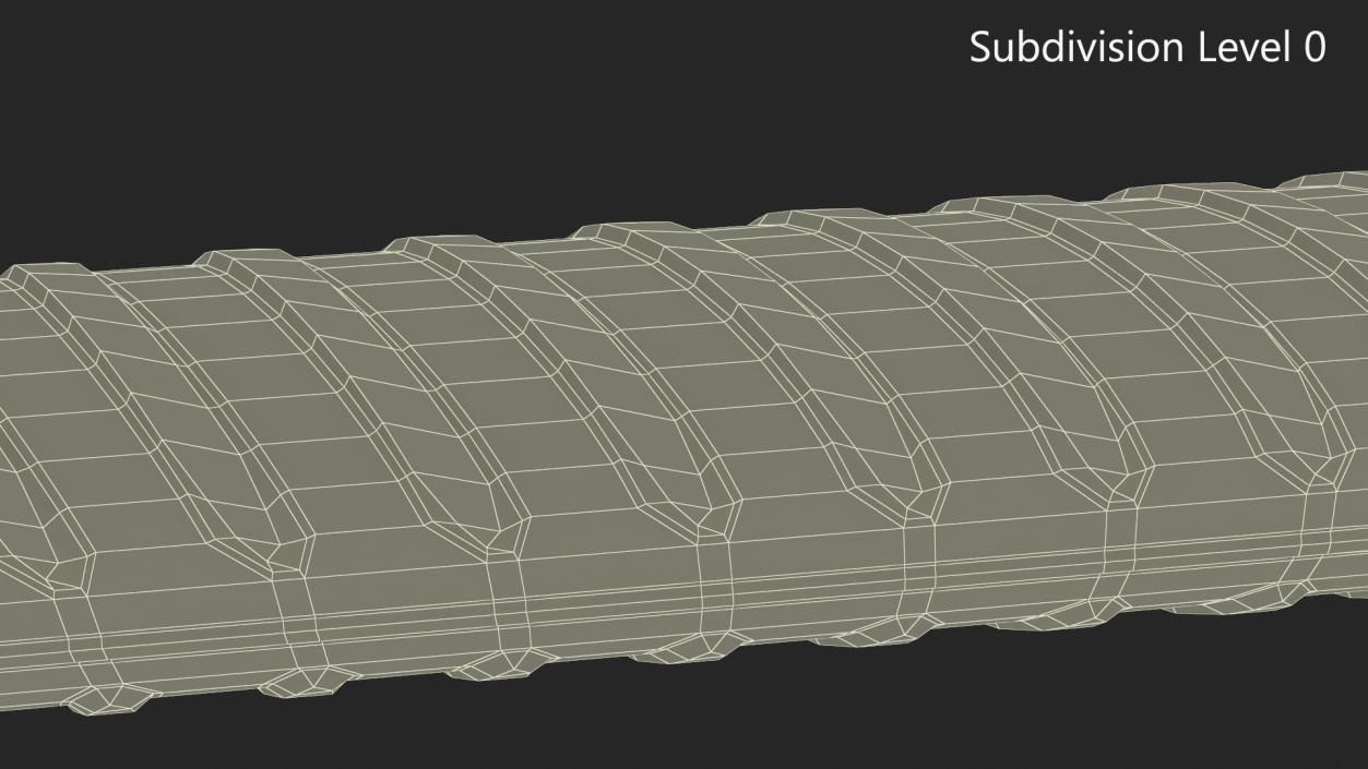 Rusty Rebar Piece 3D