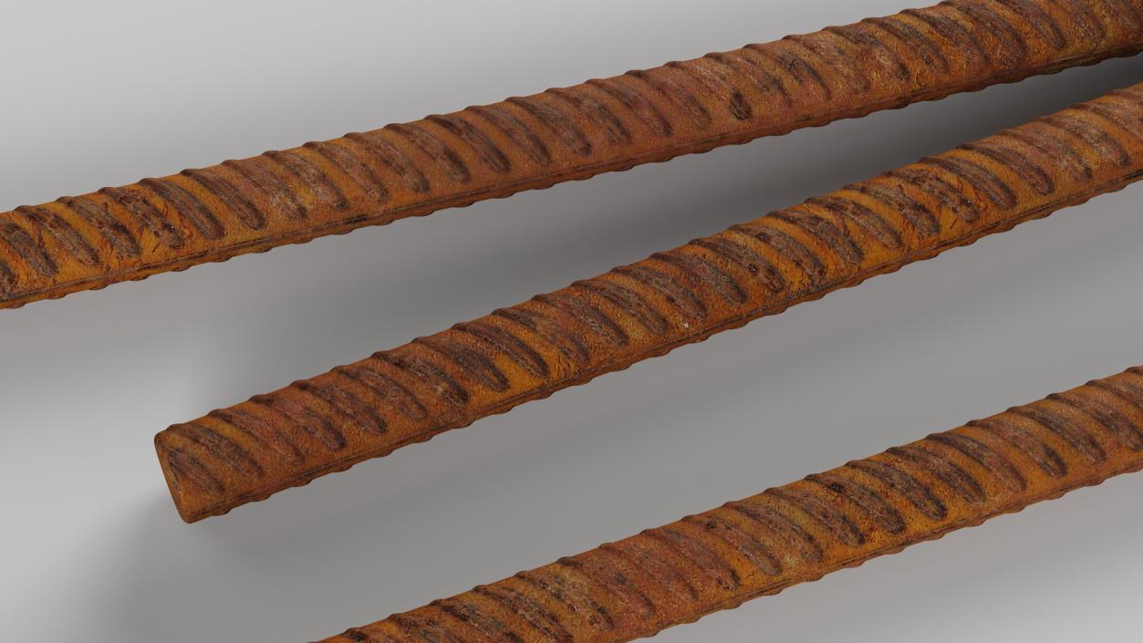 Rusty Rebar Piece 3D