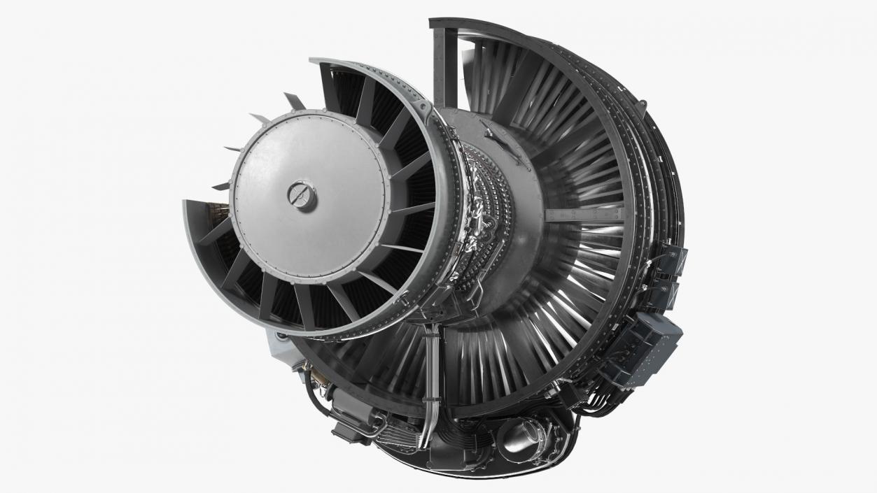 3D Aircraft Turbofan Engine CFM International CFM56 Sectioned model