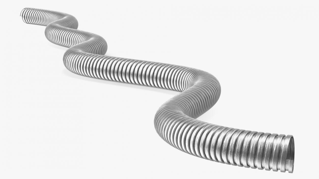 3D model Galvanized Steel Flexible Conduit Rigged