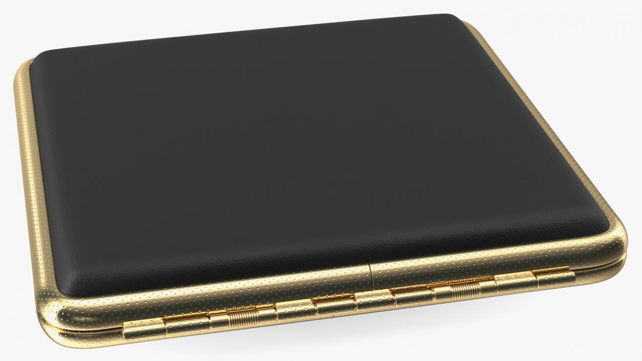 3D model Metal Cigarette Case Gold and Black