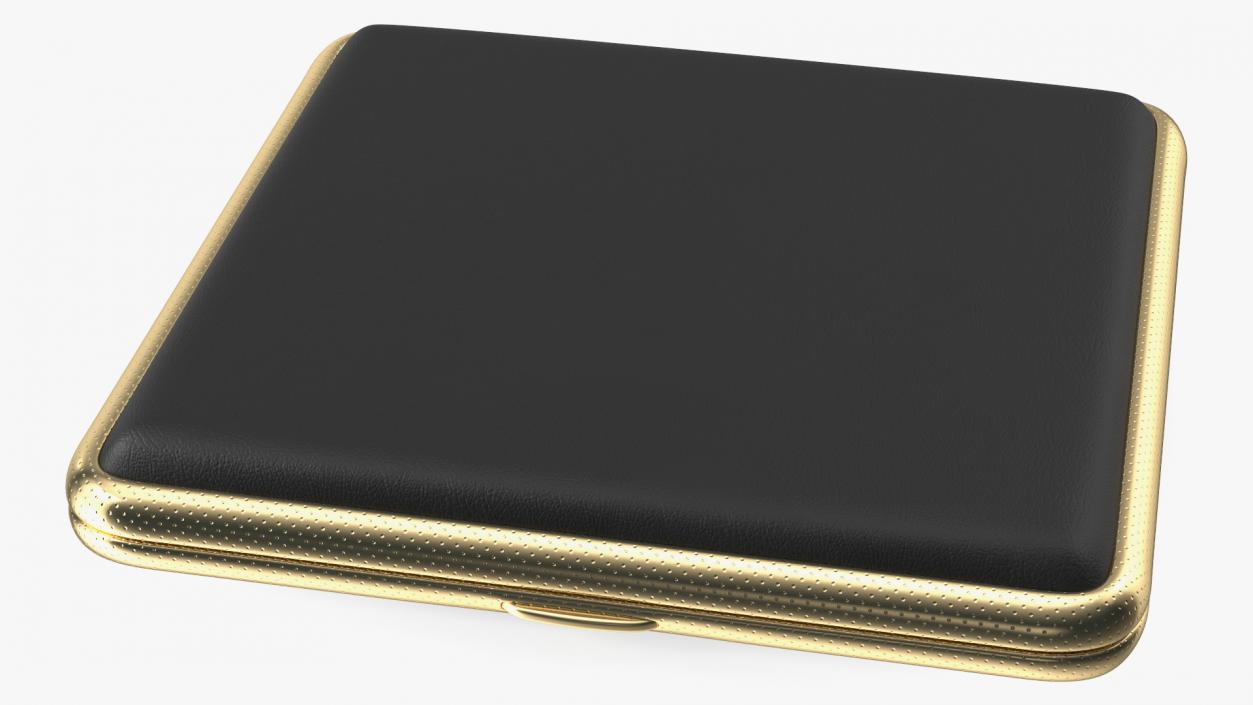 3D model Metal Cigarette Case Gold and Black