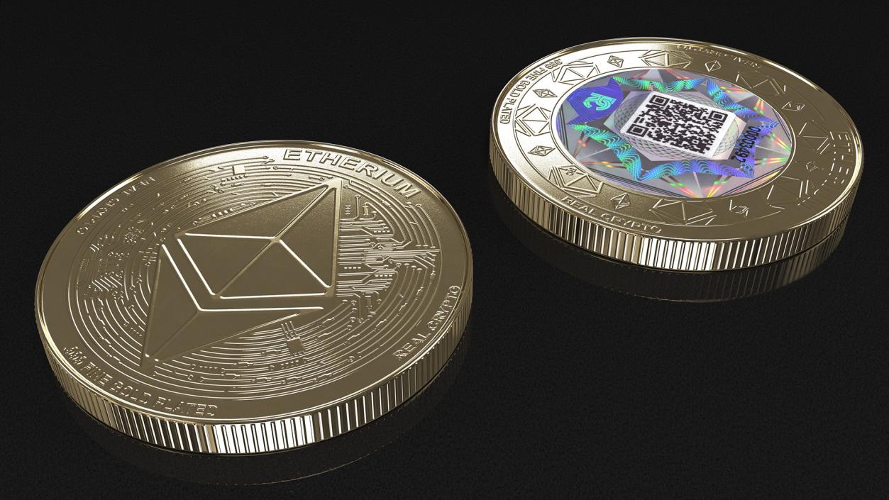 3D Cryptocurrency Coins Gold Collection 2 model