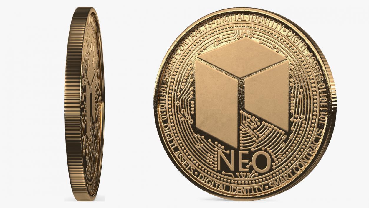 3D Cryptocurrency Coins Gold Collection 2 model