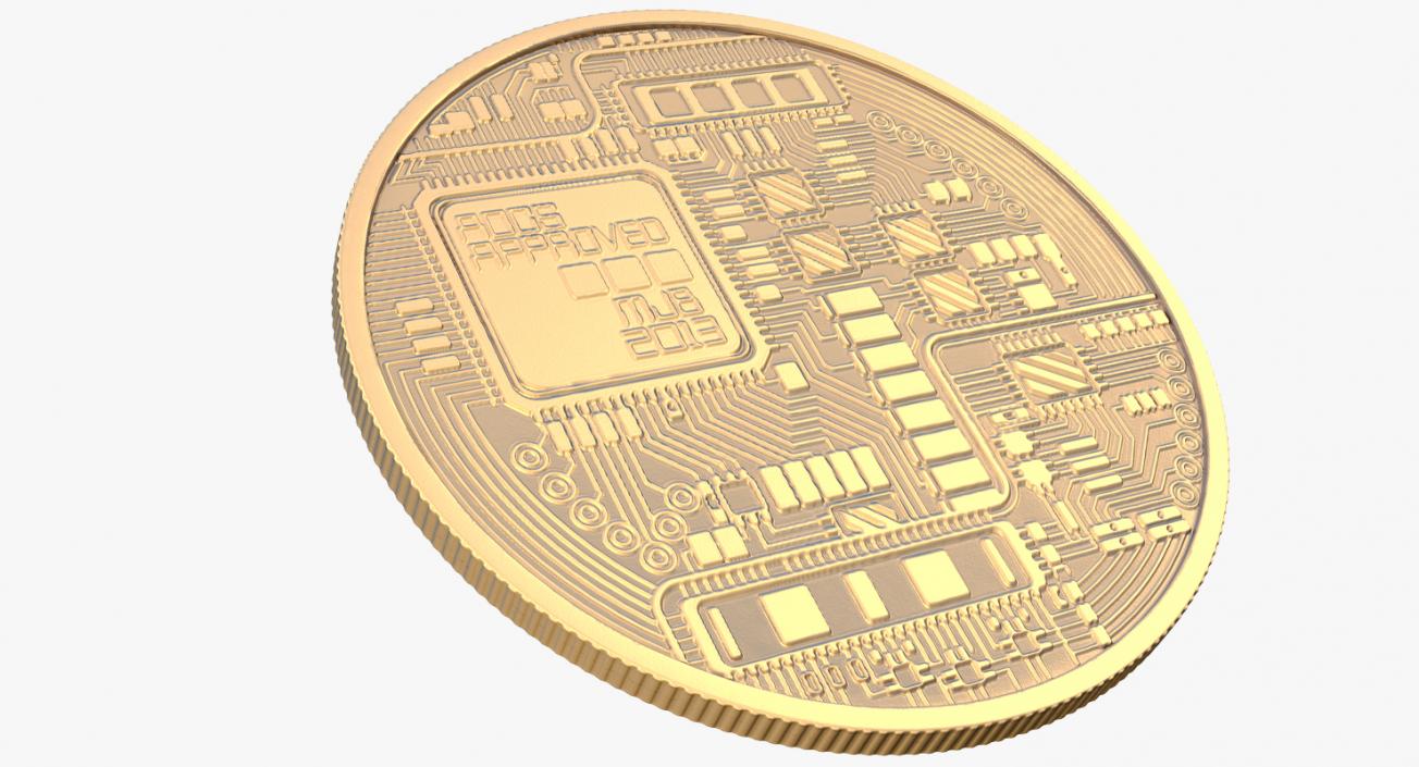 3D Cryptocurrency Coins Gold Collection 2 model