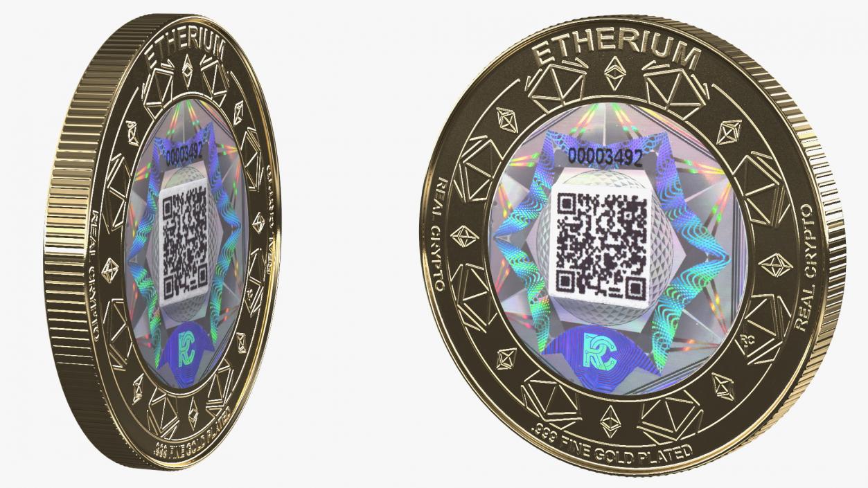 3D Cryptocurrency Coins Gold Collection 2 model