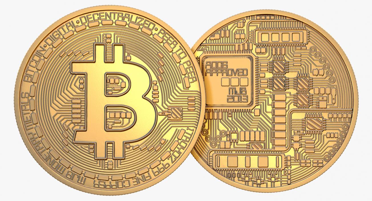 3D Cryptocurrency Coins Gold Collection 2 model