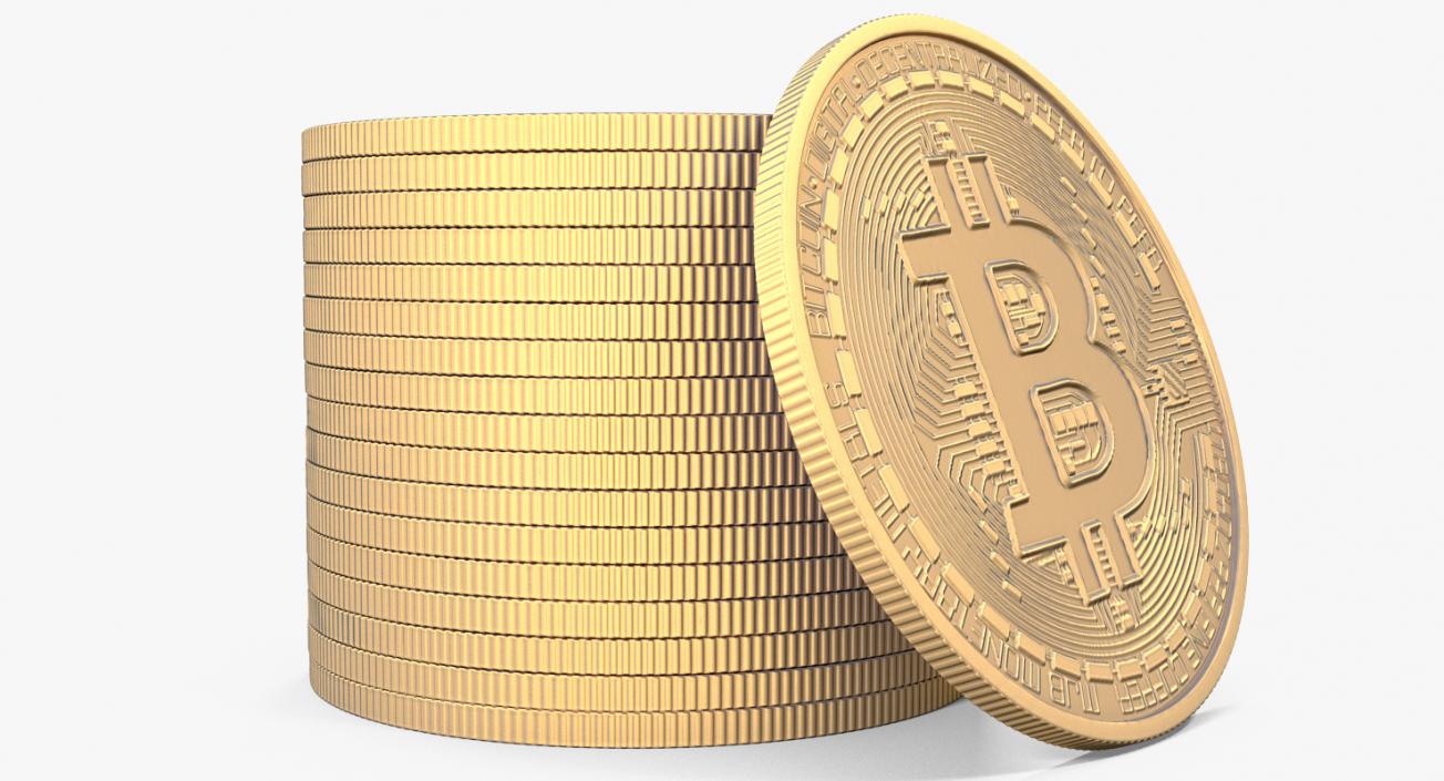 3D Cryptocurrency Coins Gold Collection 2 model