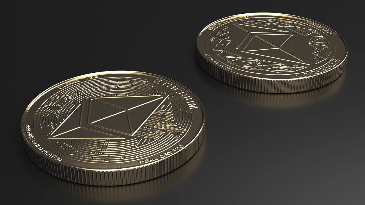 3D Cryptocurrency Coins Gold Collection 2 model