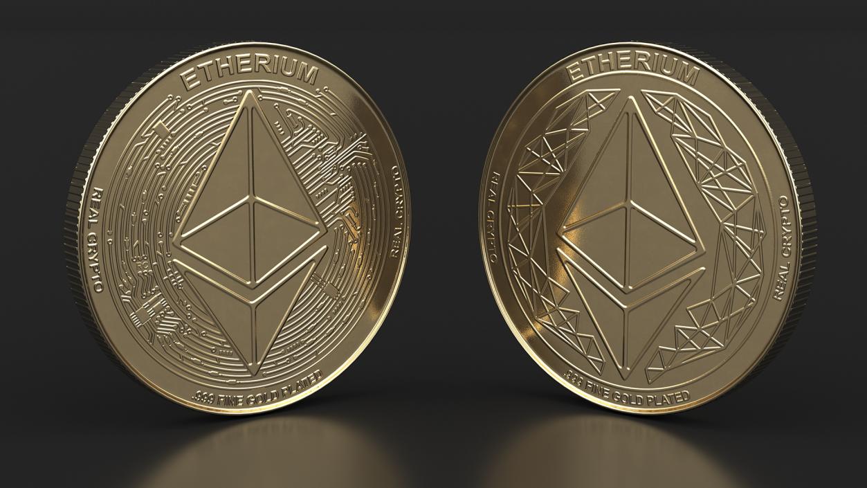 3D Cryptocurrency Coins Gold Collection 2 model