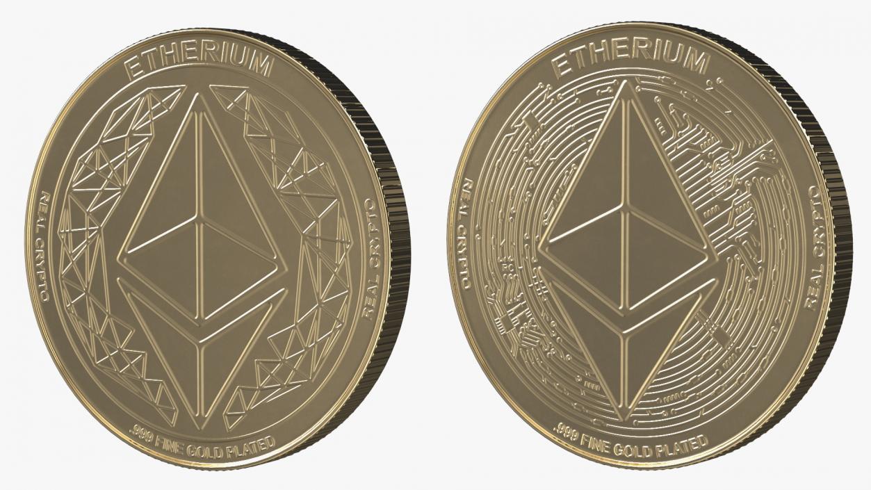 3D Cryptocurrency Coins Gold Collection 2 model