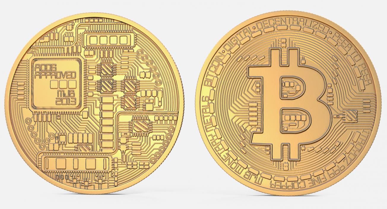 3D Cryptocurrency Coins Gold Collection 2 model