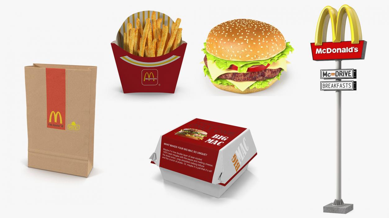 McDonalds Food Collection 2 3D