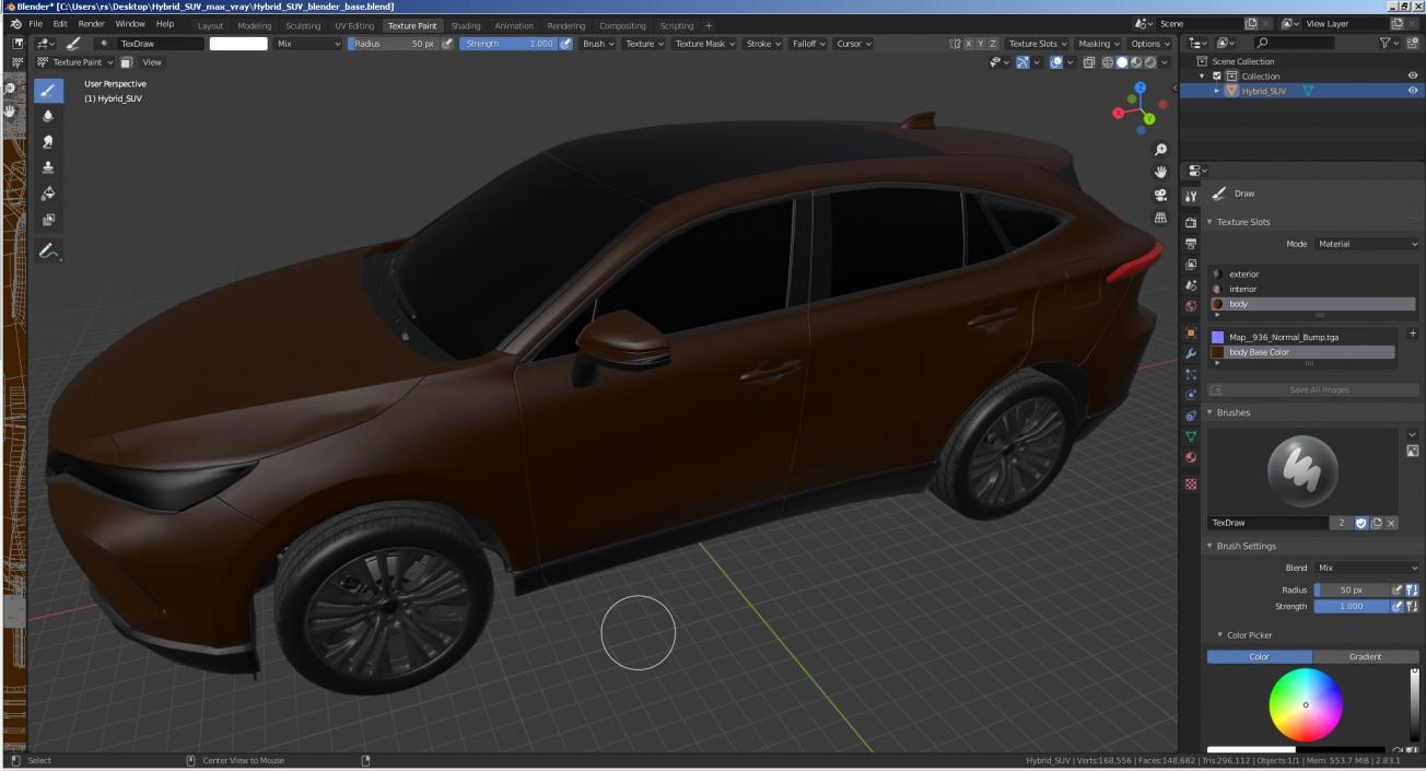 3D model Hybrid SUV