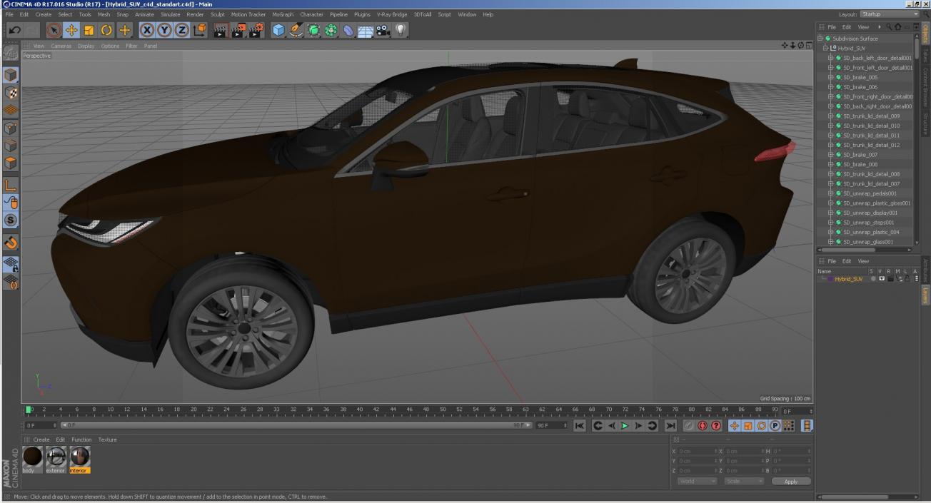 3D model Hybrid SUV