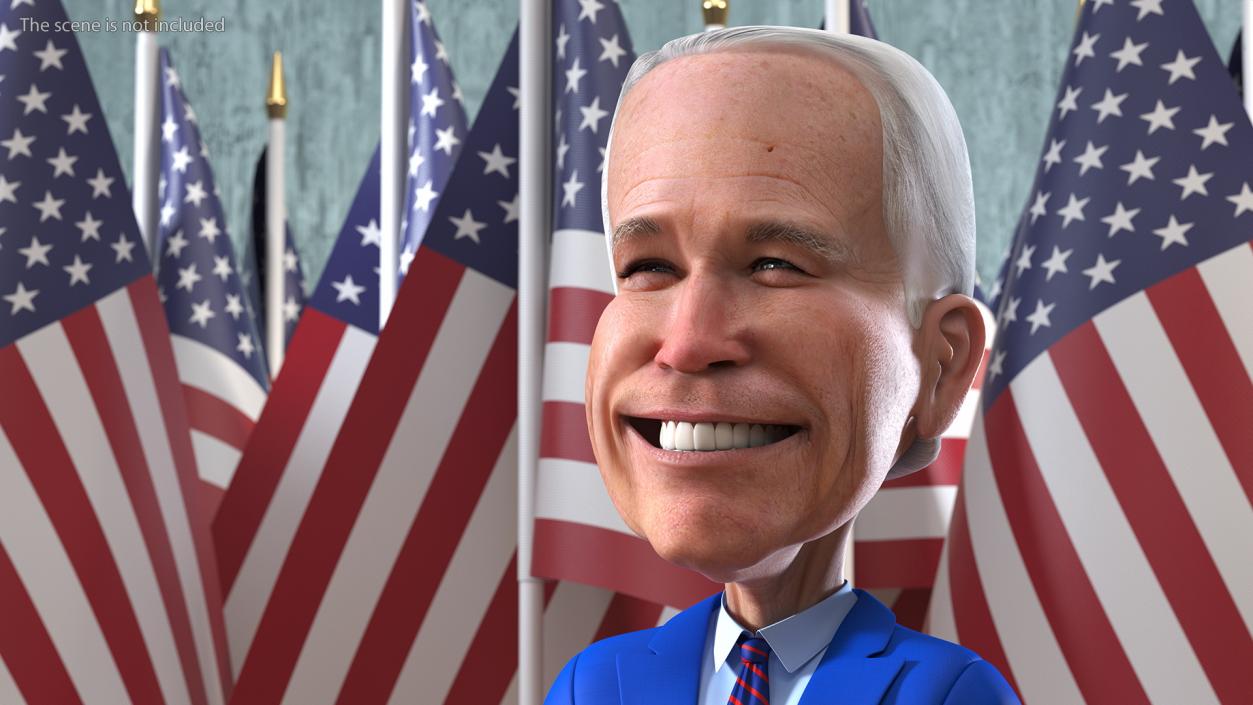 Cartoon Joe Biden Rigged 3D model