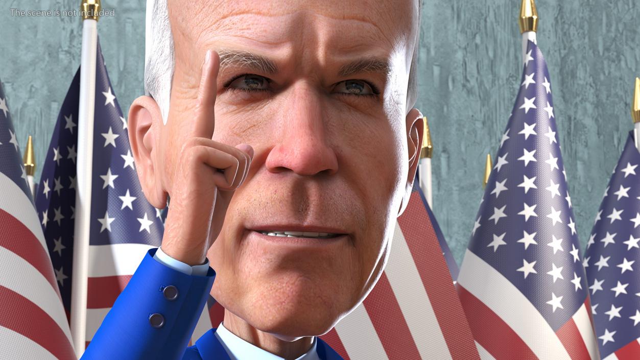 Cartoon Joe Biden Rigged 3D model