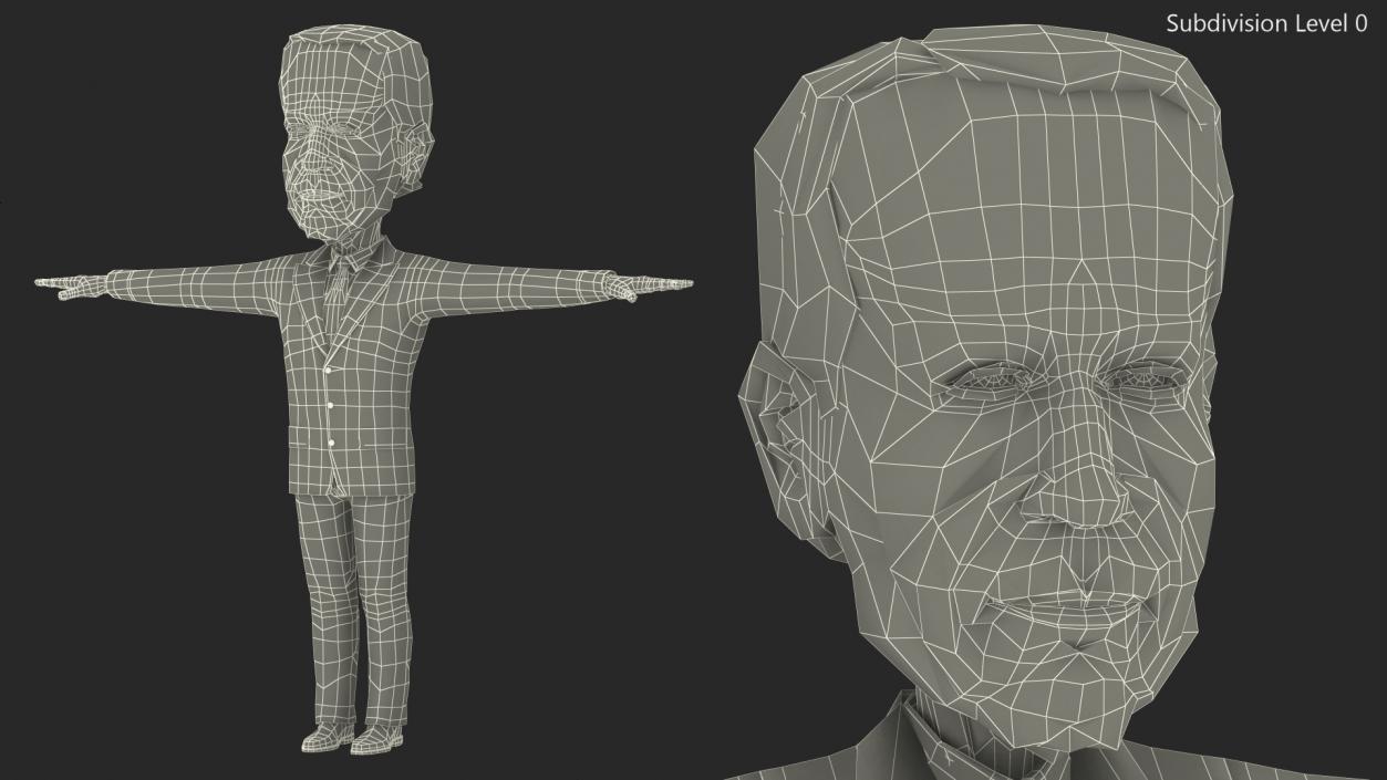 Cartoon Joe Biden Rigged 3D model