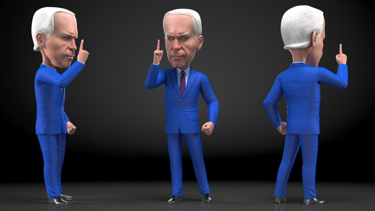 Cartoon Joe Biden Rigged 3D model