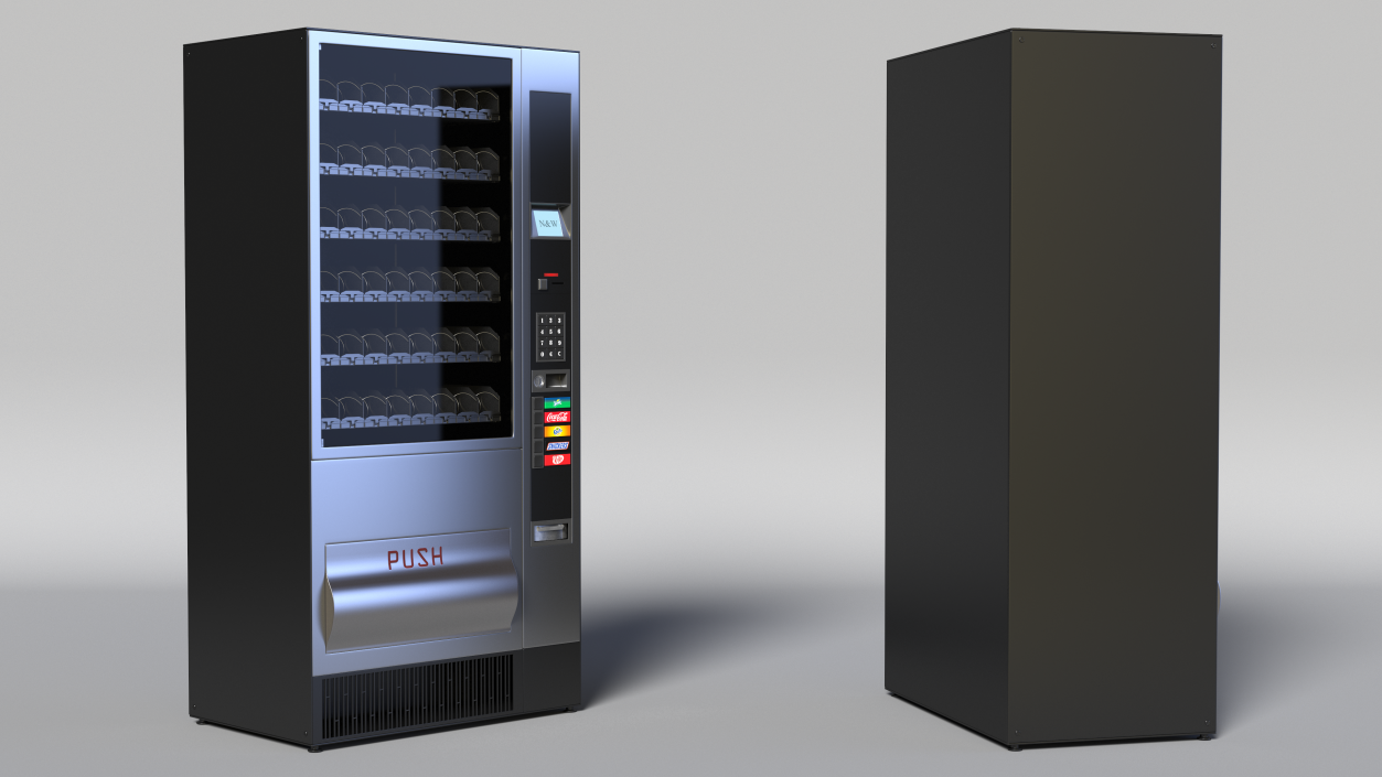 3D Glass Front Drink Vending Machine model