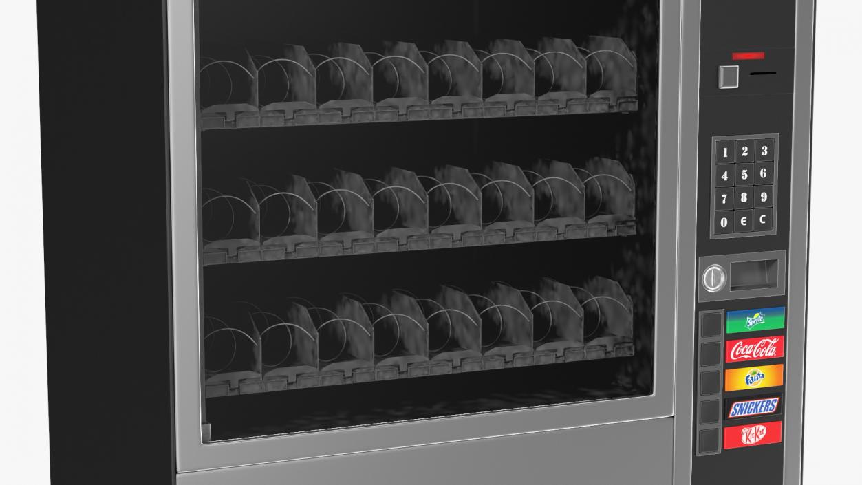 3D Glass Front Drink Vending Machine model