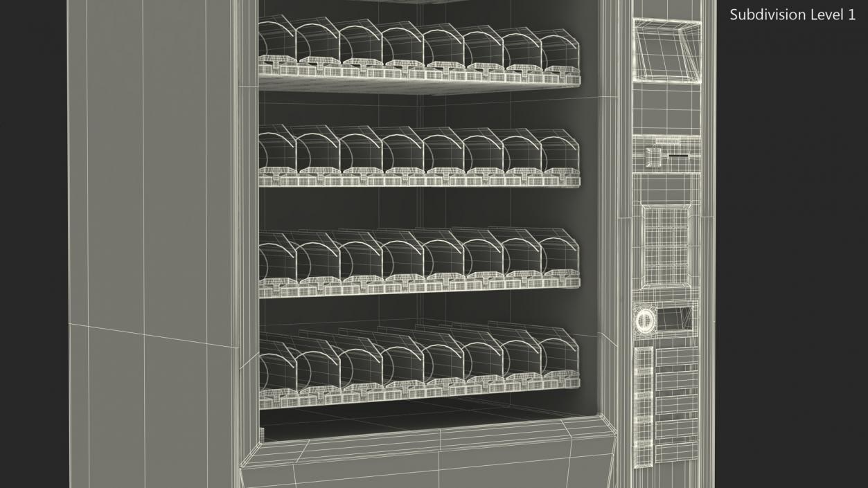 3D Glass Front Drink Vending Machine model