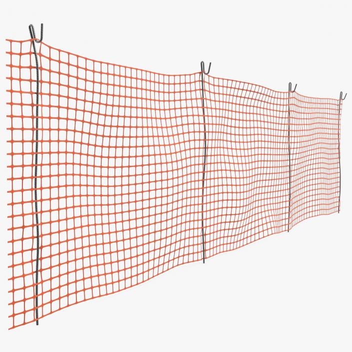 3D Barrier Mesh Fence Line model