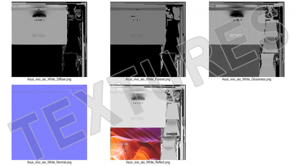 Asus Vivo AiO White Monoblock 3D model